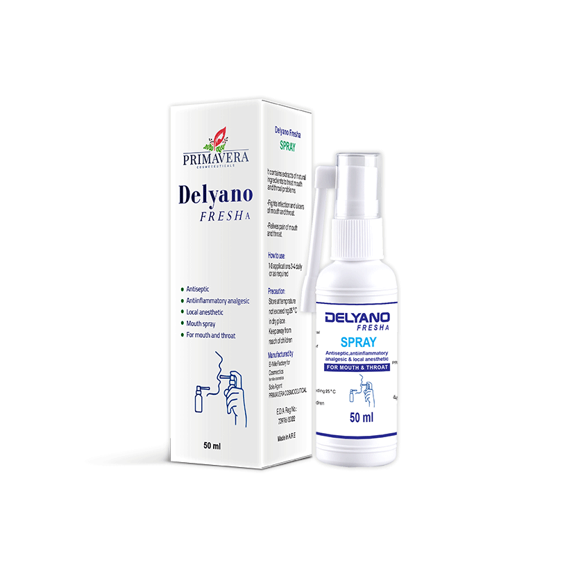 Delyano Fresh spray bottle and packaging on a white background