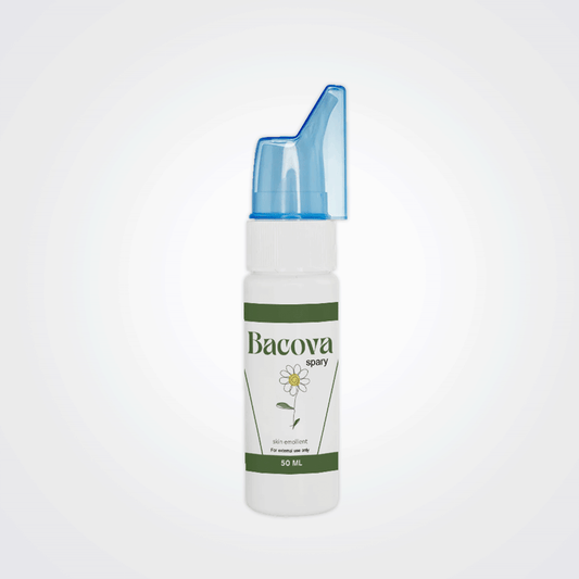 Bacova spray bottle on a white background